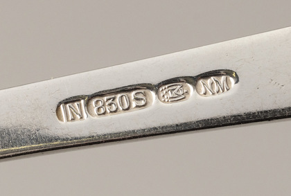 Norwegian Silver Cake Forks (Set of 6) - Magnus Aase, Lilje (Lily) Pattern